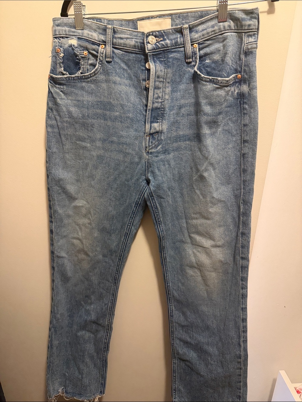 MOTHER Light Blue Straight Jeans